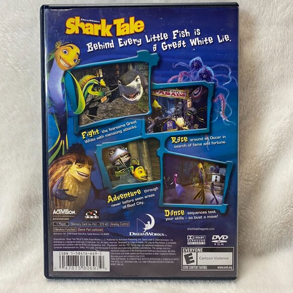DreamWorks Shark Tale (PlayStation 2,2004) CIB Tested FAST SHIPPING - Picture 3 of 3